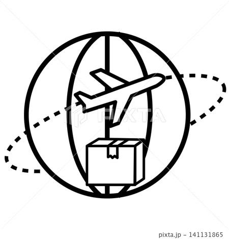 International shipping icon. Global shipping and logistics sign. Global delivery symbol. flat style. 141131865
