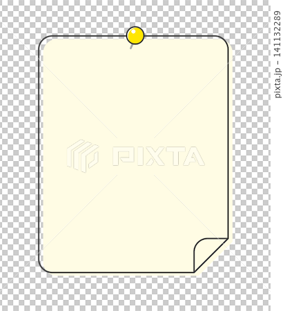 Simple line art icon of a torn piece of paper and a pushpin - a stylish decorative frame or banner template. Simple line art icon of a torn piece of paper and a pushpin - a stylish decorative frame or banner template. 141132289