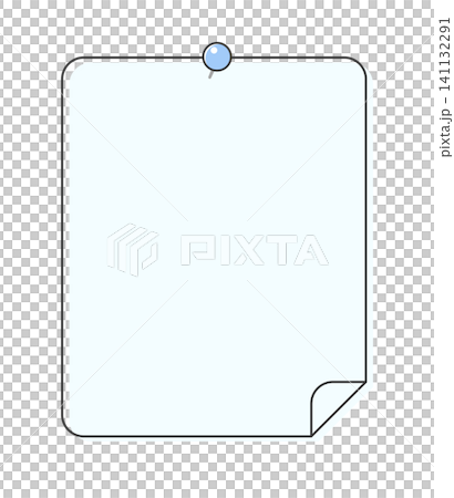 Stylish line art icon of a single sheet of paper with a pin stuck in it - simple decorative frames and embellishments Stylish line art icon of a single sheet of paper with a pin stuck in it - simple decorative frames and embellishments 141132291