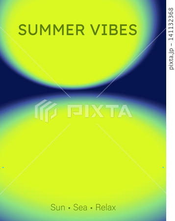 Abstract fluid liquid shapes with glowing organic bubbles, neon red and blue gradient background 141132368