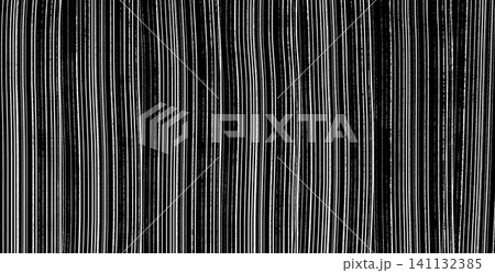 Monochrome hand-drawn vertical lines on black background. Hand-drawn ink drawing texture. 141132385