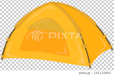 A vector illustration of a simple, already set up tent. A vector illustration of a simple, already set up tent. 141132601