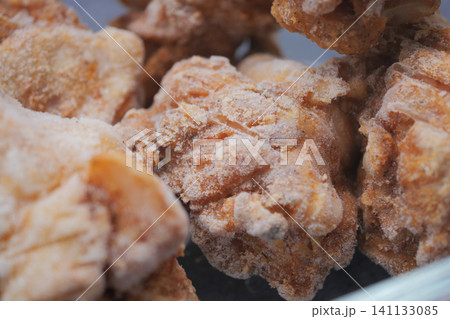 Frozen Fried Chicken on a table Frozen Fried Chicken on a table 141133085