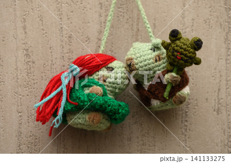 Crochet amigurumi capybara toys with decorative details Crochet amigurumi capybara toys with decorative details 141133275