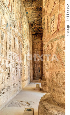 Medinet Habu, the mortuary temple of Ramesses III, located on the west bank of Luxor, Egypt. Medinet Habu, the mortuary temple of Ramesses III, located on the west bank of Luxor, Egypt. 141133492