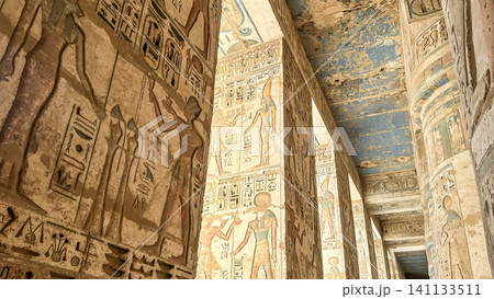 Medinet Habu, the mortuary temple of Ramesses III, located on the west bank of Luxor, Egypt. Medinet Habu, the mortuary temple of Ramesses III, located on the west bank of Luxor, Egypt. 141133511