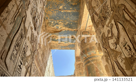 Medinet Habu, the mortuary temple of Ramesses III, located on the west bank of Luxor, Egypt. Medinet Habu, the mortuary temple of Ramesses III, located on the west bank of Luxor, Egypt. 141133521