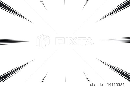 Comic book black and white radial lines background. Manga speed frame. Comic book black and white radial lines background. Manga speed frame. 141133854