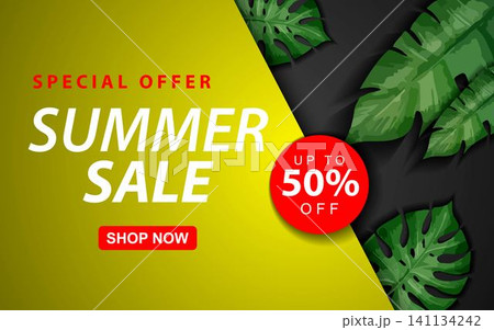 Summer Sale background for web banners, posters, online shopping ads, social media and networks 141134242