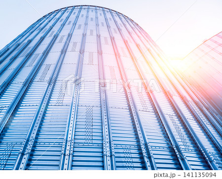 Modern silos for storing grain harvest. Agriculture. Modern silos for storing grain harvest. Agriculture. 141135094