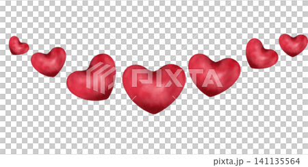 Bright red heart seamless border. Watercolor isolated hand drawn illustration. Emotional symbol of love. Repeat composition in cartoon style for blood donation concept, design, logo, printing, decor Bright red heart seamless border. Watercolor isolated hand drawn illustration. Emotional symbol of love. Repeat composition in cartoon style for blood donation concept, design, logo, printing, decor 141135564