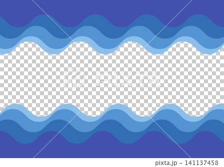 Wave frame business title blue 141137458