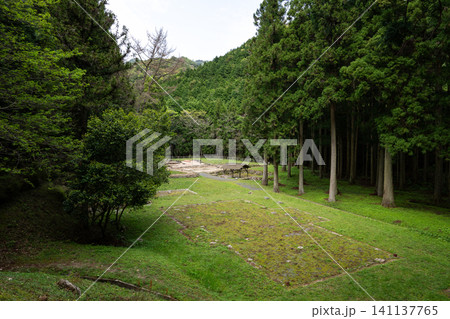 山口県/ 世界遺産 春の「大板山たたら製鉄遺跡(大板山たたら製鉄所跡) 山口県/ 世界遺産 春の「大板山たたら製鉄遺跡(大板山たたら製鉄所跡) 141137765