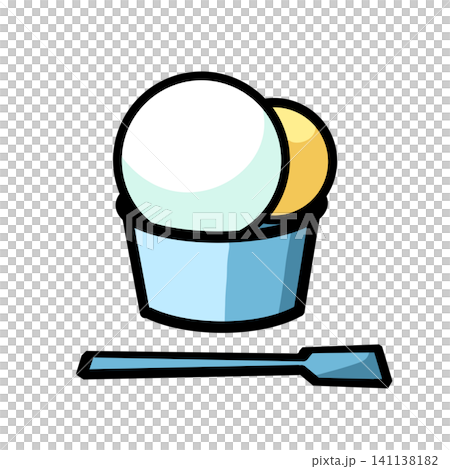 Ice cream in a cup (vanilla and lemon) Ice cream in a cup (vanilla and lemon) 141138182