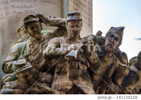 MARSEILLE, FRANCE - 03 Nov 2018 - Soldiers of Monument Des Mobiles 141138226