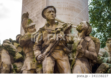 MARSEILLE, FRANCE - 03 Nov 2018 - Soldiers of Monument Des Mobiles MARSEILLE, FRANCE - 03 Nov 2018 - Soldiers of Monument Des Mobiles 141138227