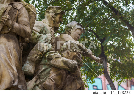 MARSEILLE, FRANCE - 03 Nov 2018 - Soldiers of Monument Des Mobiles MARSEILLE, FRANCE - 03 Nov 2018 - Soldiers of Monument Des Mobiles 141138228