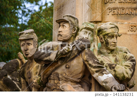 MARSEILLE, FRANCE - 03 Nov 2018 - Soldiers of Monument Des Mobiles MARSEILLE, FRANCE - 03 Nov 2018 - Soldiers of Monument Des Mobiles 141138231