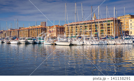 MARSEILLE, FRANCE - 03 Nov 2018 - The Old Port of the city MARSEILLE, FRANCE - 03 Nov 2018 - The Old Port of the city 141138291