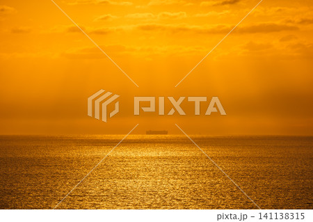 Beatiful sunset above the mediterranean sea. Sunrise with red and orange skies and the sun shining Beatiful sunset above the mediterranean sea. Sunrise with red and orange skies and the sun shining 141138315