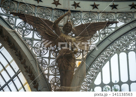 NAPLES, ITALY - 05 NOVEMBER, 2018 - Galleria Umberto I, a public shopping gallery in Napoli and its interiors NAPLES, ITALY - 05 NOVEMBER, 2018 - Galleria Umberto I, a public shopping gallery in Napoli and its interiors 141138563