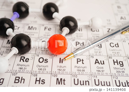 Molecules chemical on a periodic table background. Molecules chemical on a periodic table background. 141139408