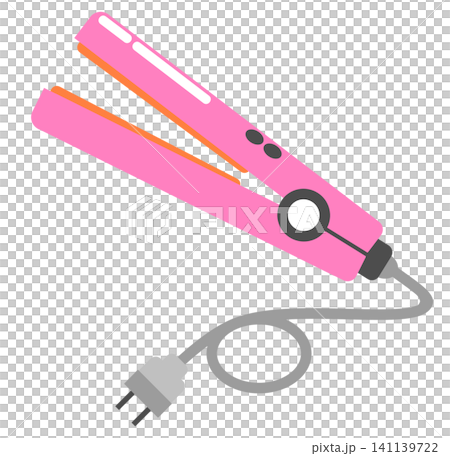 Illustrations of hair styling and hair straightening appliances. Illustrations of hair styling and hair straightening appliances. 141139722