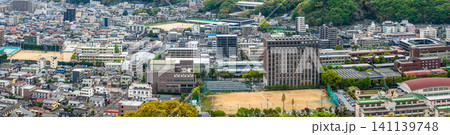 松山城からの眺め パノラマ【愛媛県松山市】 松山城からの眺め パノラマ【愛媛県松山市】 141139748