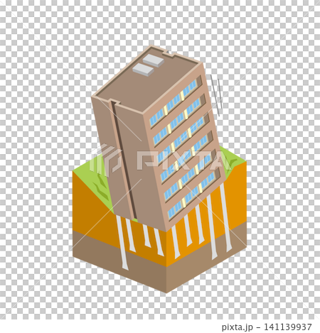 Leaning apartment building 141139937