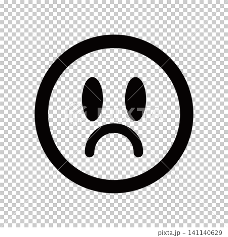 Sad face icon vector Sad face icon vector 141140629