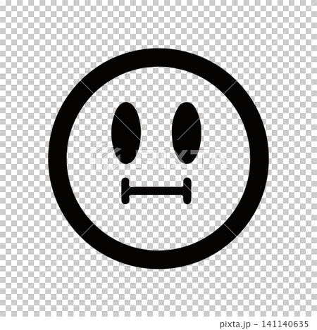 Face icon with closed mouth (vector) Face icon with closed mouth (vector) 141140635