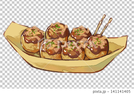 Takoyaki / Summer Festival / Classic / Food / Illustration Material 141141405