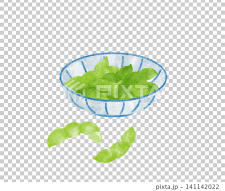 小碗裡的毛豆水彩插圖 小碗裡的毛豆水彩插圖 141142022