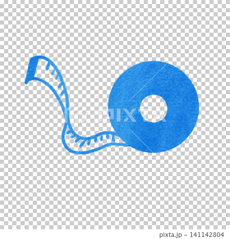 スタンプ風のメジャーのイラスト スタンプ風のメジャーのイラスト 141142804