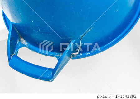 Hard plastic crack broken material damaged old structure abandoned object for repair 141142892