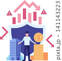Businessman Managing Business Risks Protection 141143223