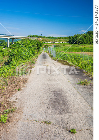 天神川沿いの農道 滋賀県大津市仰木 天神川沿いの農道 滋賀県大津市仰木 141143577