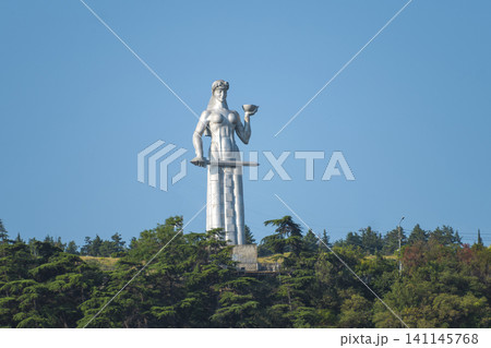 Mother of Georgia monument Kartlis Deda in Tbilisi with copy space sky Mother of Georgia monument Kartlis Deda in Tbilisi with copy space sky 141145768