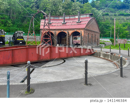 小樽市総合博物館 旧手宮機関庫 北海道小樽市 青空 小樽市総合博物館 旧手宮機関庫 北海道小樽市 青空 141146384