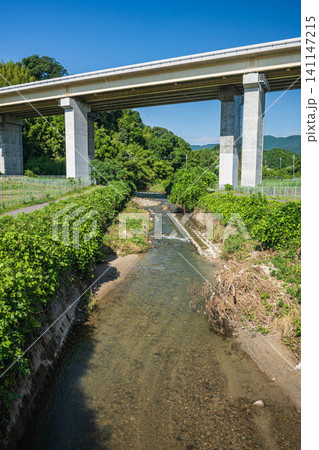 大津市仰木を流れる清流 天神川 国道161号線 滋賀県 大津市仰木を流れる清流 天神川 国道161号線 滋賀県 141147215