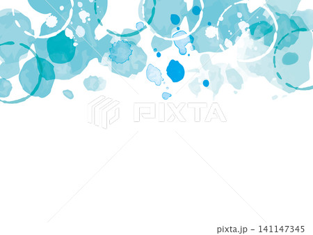 水彩画 水の波紋丸背景イラスト 水彩画 水の波紋丸背景イラスト 141147345