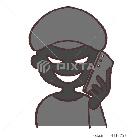 スマホを使う悪い人のイラスト スマホを使う悪い人のイラスト 141147573