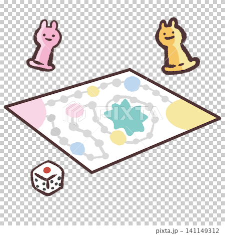 シンプルなすごろくのイラスト 141149312