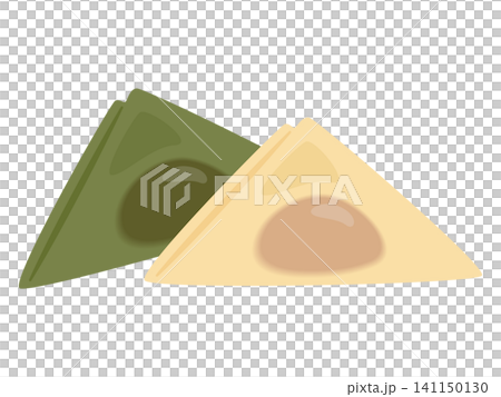Illustration material of Kyoto's famous confection, Nama Yatsuhashi (matcha and plain flavors). Illustration material of Kyoto's famous confection, Nama Yatsuhashi (matcha and plain flavors). 141150130