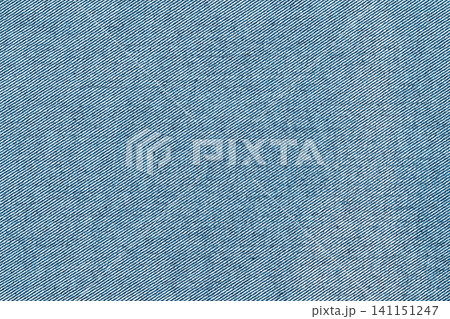Blue denim fabric texture with diagonal weave pattern Blue denim fabric texture with diagonal weave pattern 141151247