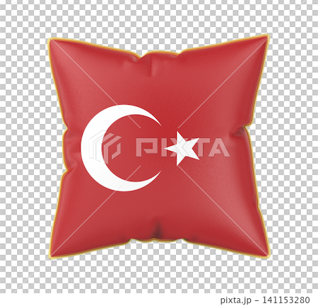 Pillow with the flag of Turkey 141153280