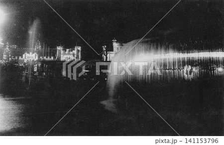 古写真　1912-1918年　大阪市　新世界ルナパークの夜景 141153796