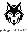 Modern Geometric Wolf Head Logo 141154126