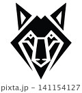 Minimal Black Wolf Head Emblem 141154127