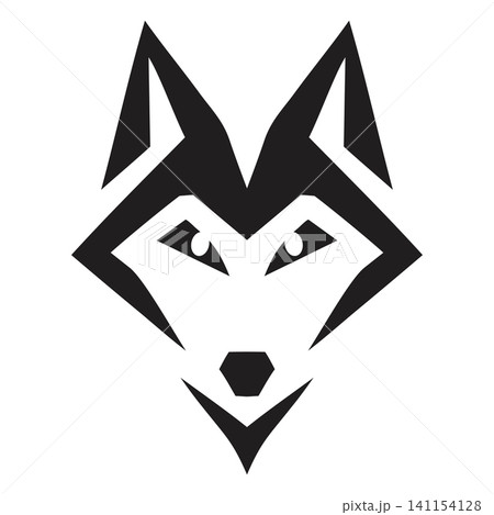 Abstract Wild Wolf Face Symbol Abstract Wild Wolf Face Symbol 141154128